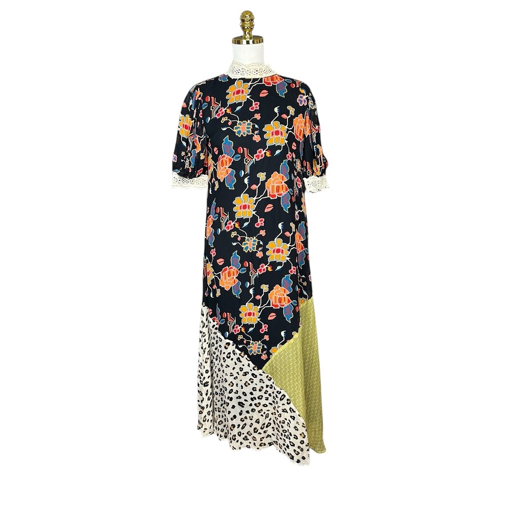 Soniya by Verb Anthropologie embroidered maxi dress. Pallavi Singhee. Sz M Boho